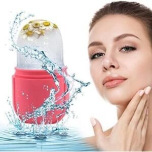Elevate your skincare routine with FrostGlide, the silicone cube tray face ice roller, for a refreshed and glowing complexion.