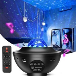 Galaxy Bliss: Starry Sky & Ocean Wave Projector with Music Player"