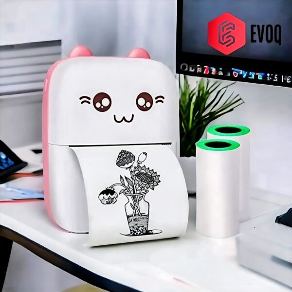 Portable Thermal Printer along side the laptop